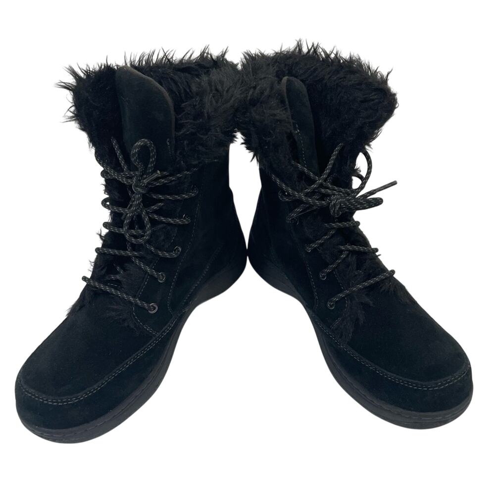 L.L.Bean Primaloft 100G Waterproof Leather Black Winter Lace Up Boots Size 10